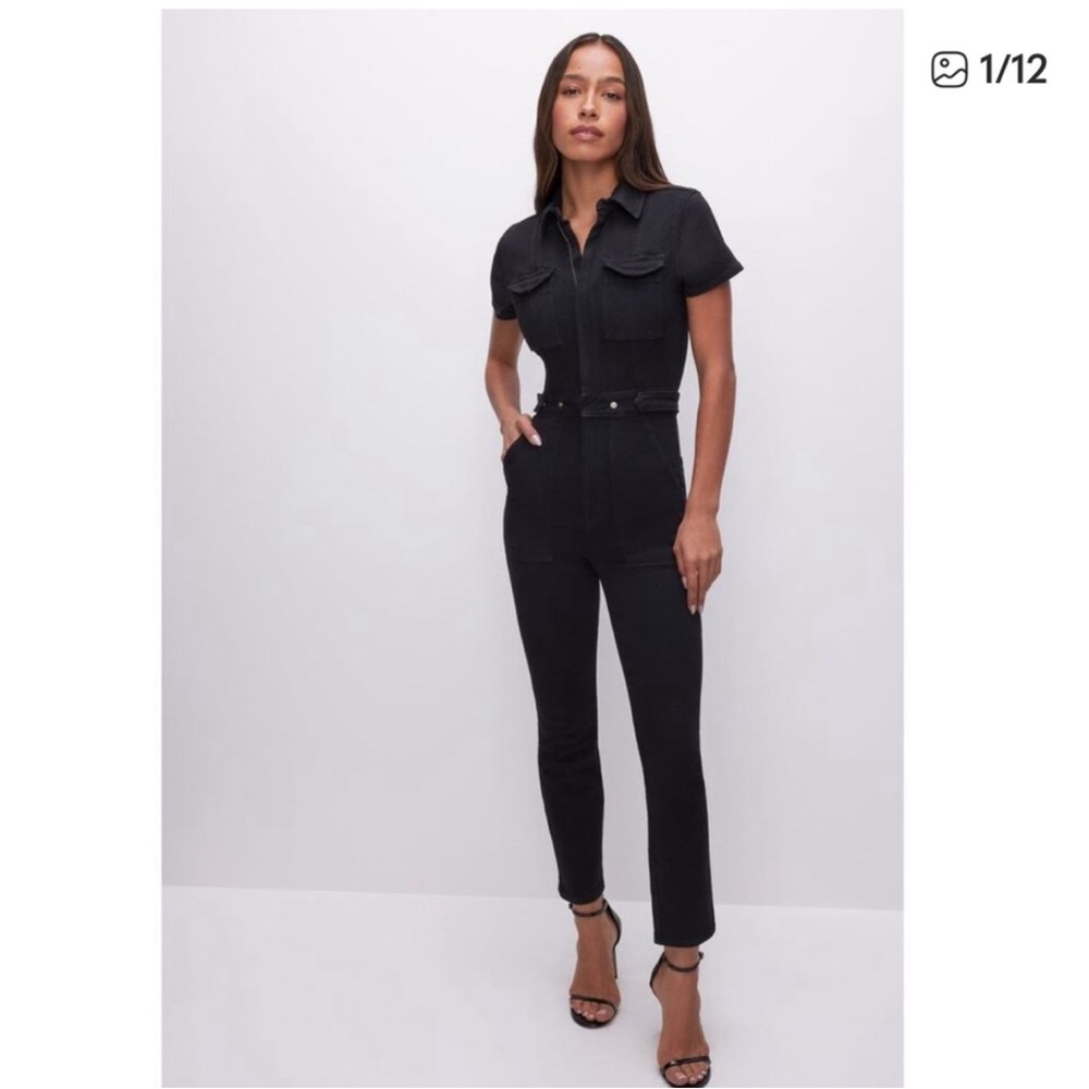 Good American Classic Black Jumpsuit